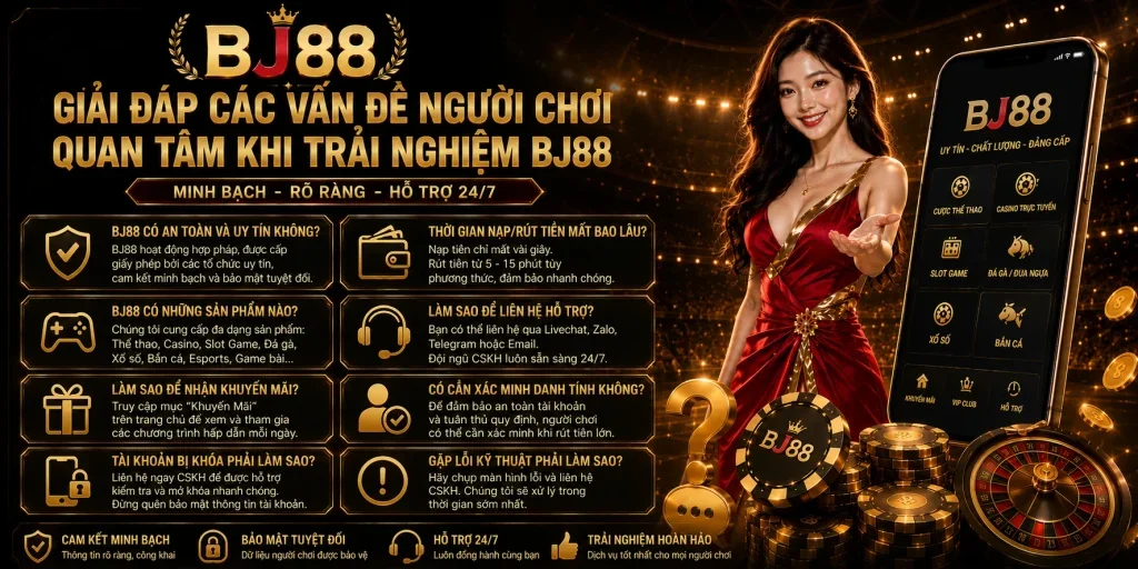 Giải đáp các vấn đề người chơi quan tâm khi trải nghiệm BJ88 